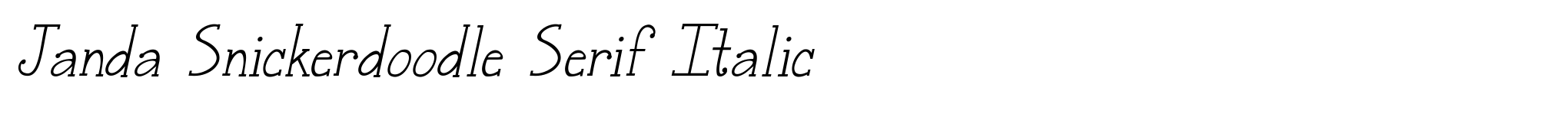 Janda Snickerdoodle Serif Italic image
